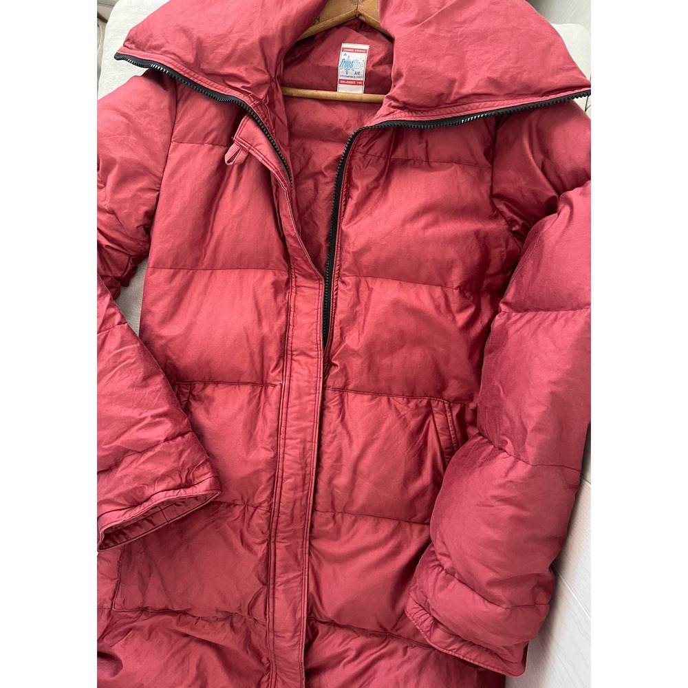 Vintage 80's Frostline Kit Quilted Goose Down Puffer Women's SM Sienna Red Coat - Picture 10 of 16
